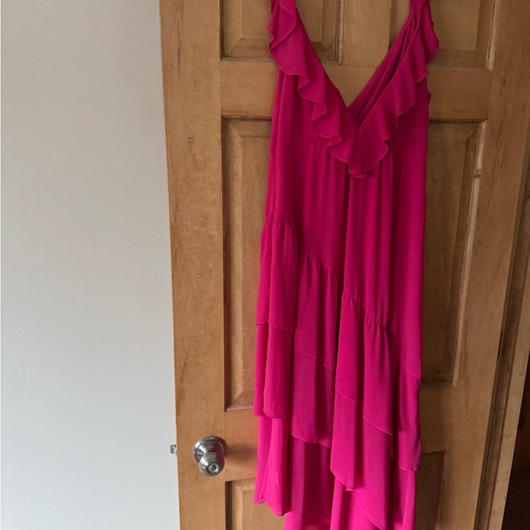 Show Me Your MuMu Fuchsia Ruffle Dress - Picture 2 of 3